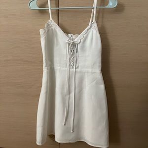 Reformation mini white dress